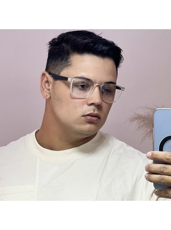 Armação de Óculos 76006 Quadrado Translucido